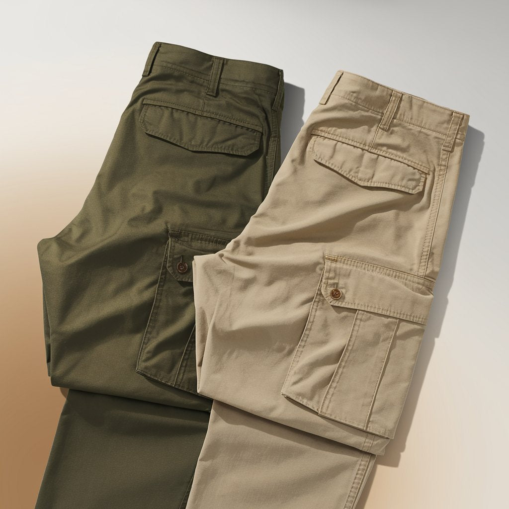 Army Green & Desert Tan Cargo Pants (Pack of 2)