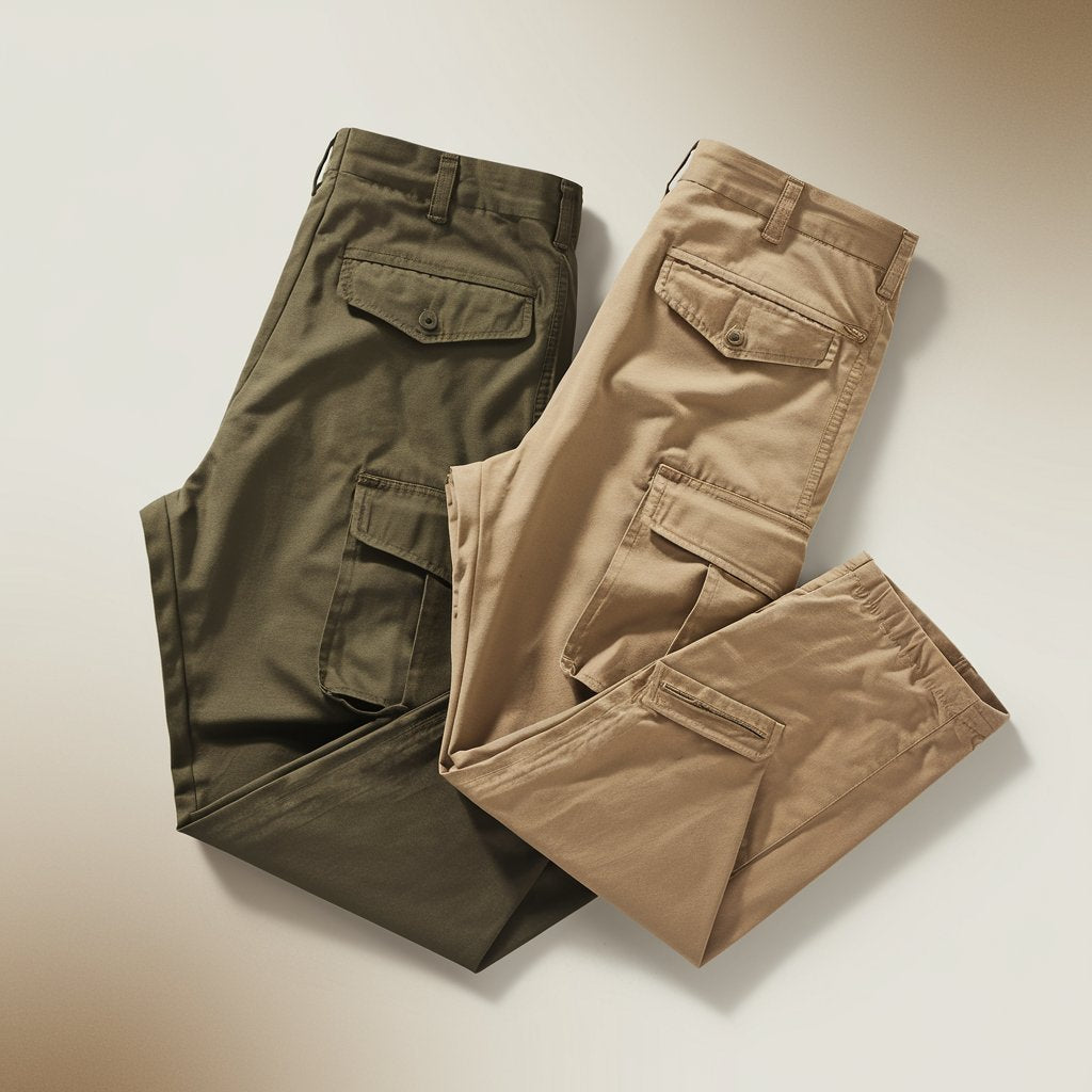 Army Green & Desert Tan Cargo Pants (Pack of 2)