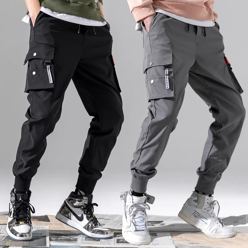 Summer slim trend bunched feet cargo pants (Pack of 2)