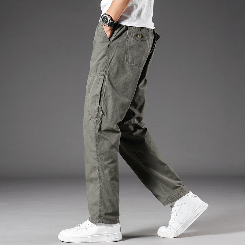 Men's Cotton Multi-Pocket Cargo Pants (Pack of 2)