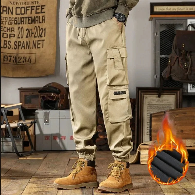 winter thick cotton Cargo pants men's (Pack of 2)