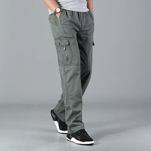 MEN CASUAL STRAIGHT CARGO PANTS (BUY 1 GET 1 OFFER)