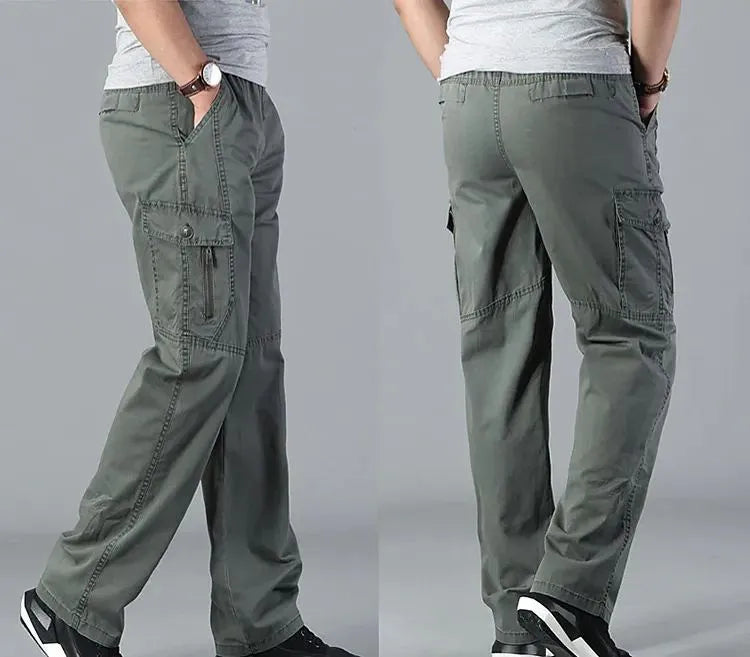 MEN CASUAL STRAIGHT CARGO PANTS (BUY 1 GET 1 OFFER)