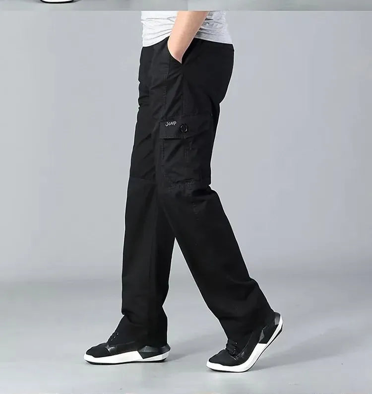 MEN CASUAL STRAIGHT CARGO PANTS (BUY 1 GET 1 OFFER)