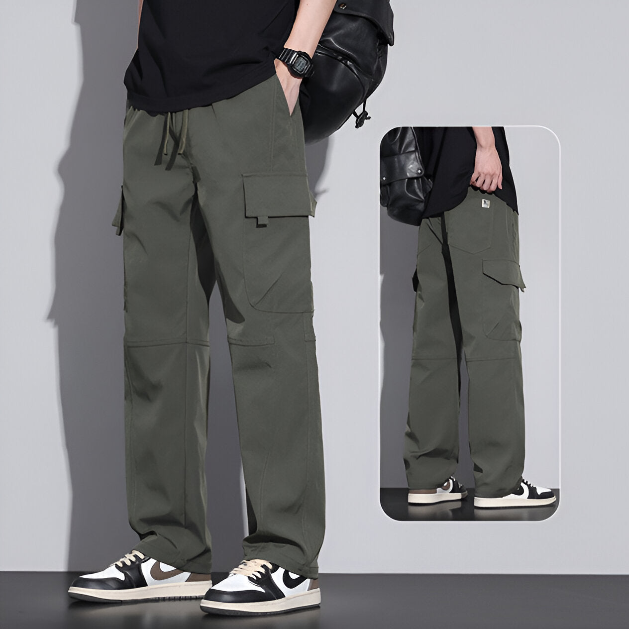 new multi-pocket cargo pants (Pack of 2)