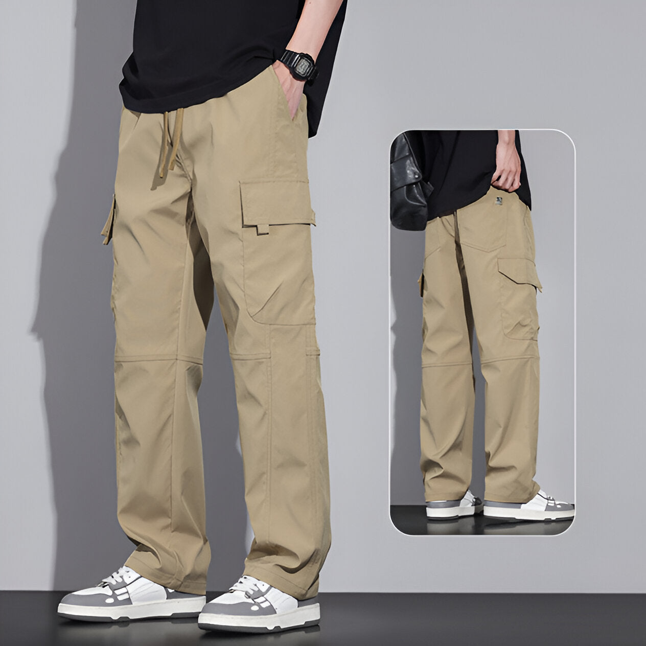 new multi-pocket cargo pants (Pack of 2)