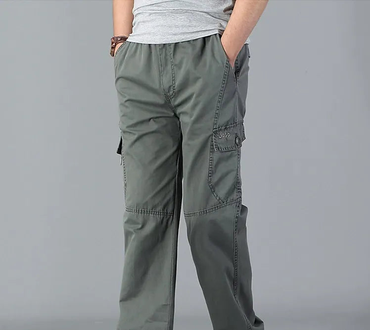 MEN CASUAL STRAIGHT CARGO PANTS (BUY 1 GET 1 OFFER)